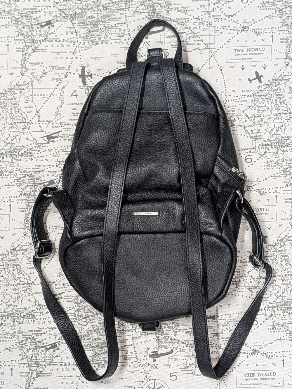 Rebecca Minkoff Julian Black Pebbled Leather Convertible Backpack Bag